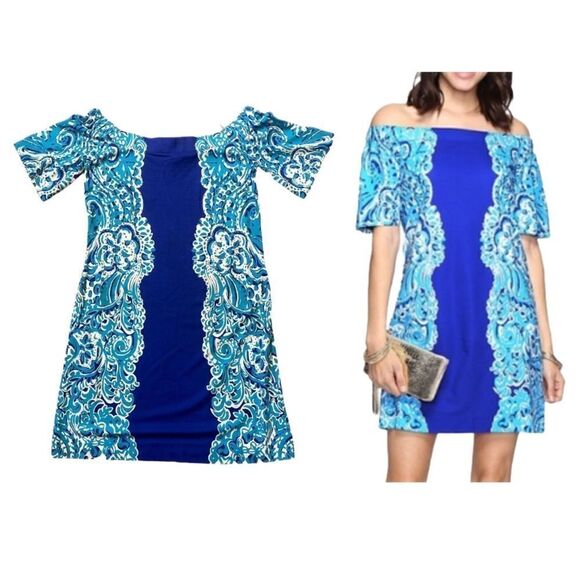 Lilly Pulitzer Tiana Dress in Brilliant Blue Moon Jellies Print Size Small - Picture 1 of 17